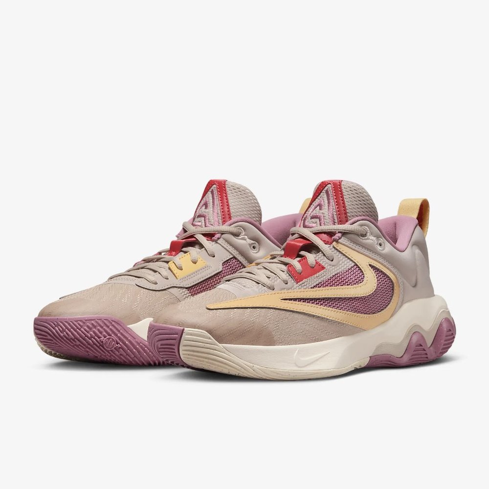 (BRAND NEW) Giannis Immortality 3 Basketball Shoes; Stone/Berry/Gold; Sz. 9